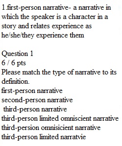 Module 06 Review Quiz - Narrative Point of View